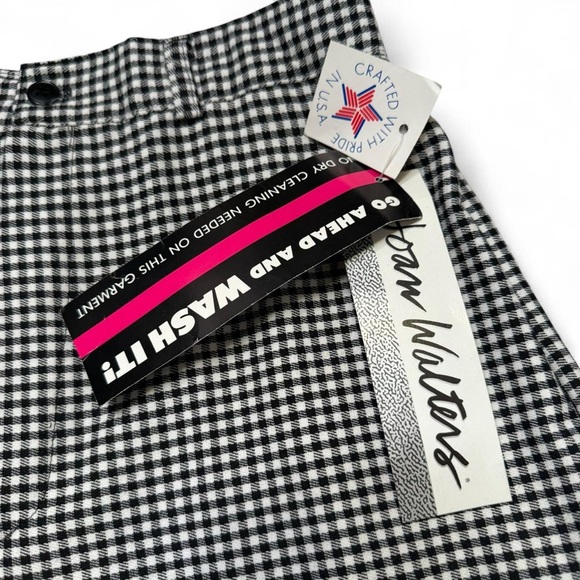 NWT Joan Walters Black and White Checkered Pants - Size 10 - Picture 4 of 7